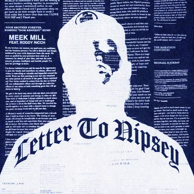 Meek Mill ft. Roddy Ricch – Letter to Nipsey