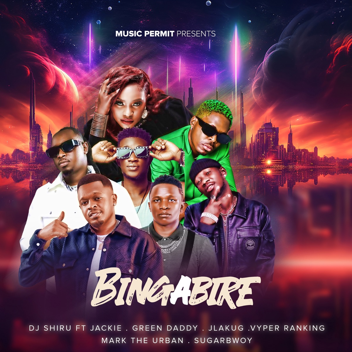 Dj Shiru ft. Jackie, Green Daddy, Vyper Ranking, JlakUg, Mark Da Urban & Sugarbwoy - Bingabire