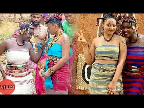Watch! Mercy Johnson Vs Regina Daniels in A Dance (Igbo Nollywood Cultural Dance)