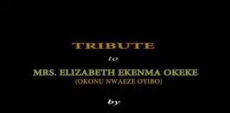 Agbalanze Onyeka Okeke - Tribute To Okonu Nwaeze Oyibo