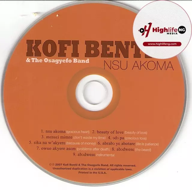 Kofi Bentil – Nsu Akoma The Beauty Of Love